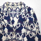 90s Vintage Jacquard Blazer, Chimayo Print, Size S, Concho Buttons, Native American Print, Southwest Canyon, Short Length