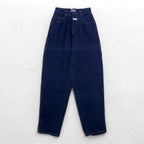 MARITHE + FRANCOIS GIRBAUD Made in France 80s Reproduction jeans High waist wide tapered denim pants S Indigo Blue Cotton