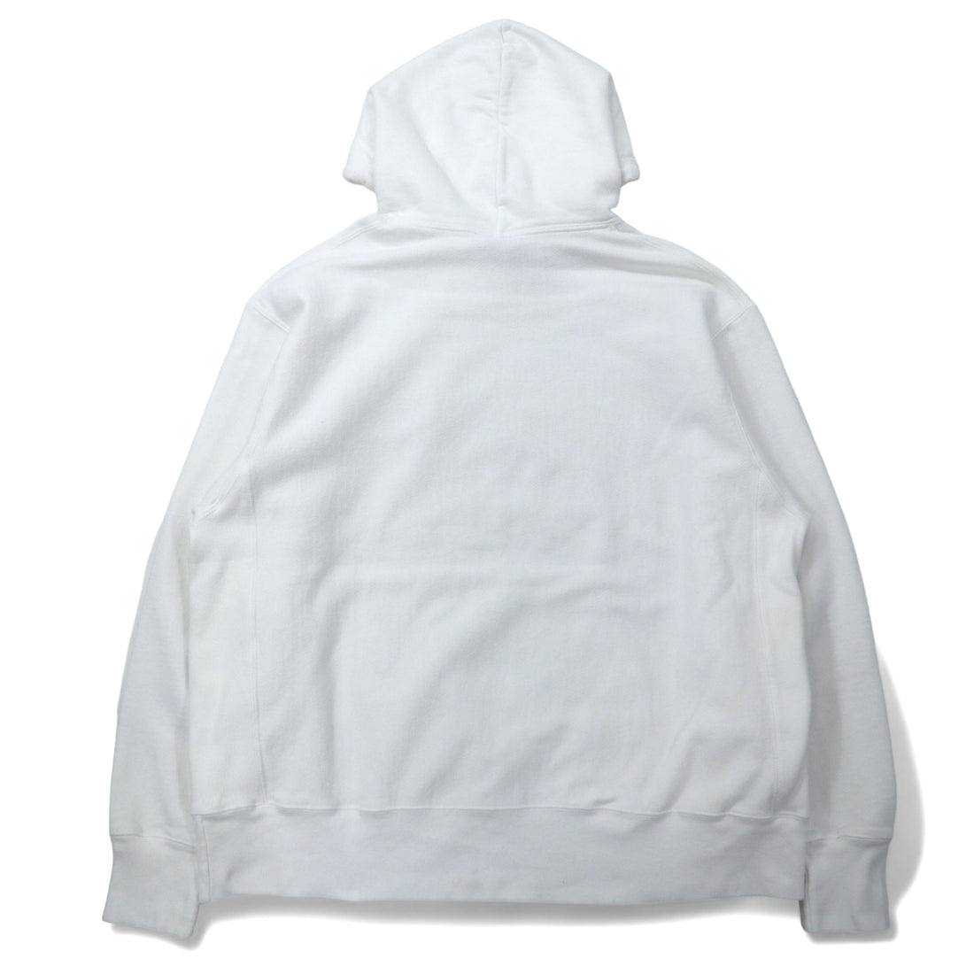 Champion Reverse Weave Pullover Hoodie XL White Cotton Blue Single Tag Reprint REVERSE WEAVE GF68WHC Made in Honduras