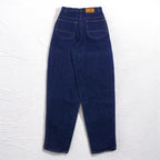 MARITHE + FRANCOIS GIRBAUD Made in France 80s Reproduction jeans High waist wide tapered denim pants S Indigo Blue Cotton
