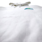 Champion Reverse Weave Pullover Hoodie XL White Cotton Blue Single Tag Reprint REVERSE WEAVE GF68WHC Made in Honduras