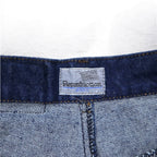 MARITHE + FRANCOIS GIRBAUD Made in France 80s Reproduction jeans High waist wide tapered denim pants S Indigo Blue Cotton