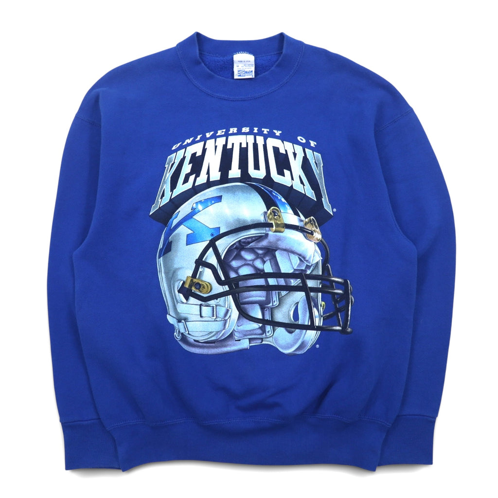 Made in USA 90s SALEM SPORTSWEAR Printed Sweatshirt M Blue KENTUCKY Fleece Lining