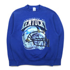 Made in USA 90s SALEM SPORTSWEAR Printed Sweatshirt M Blue KENTUCKY Fleece Lining