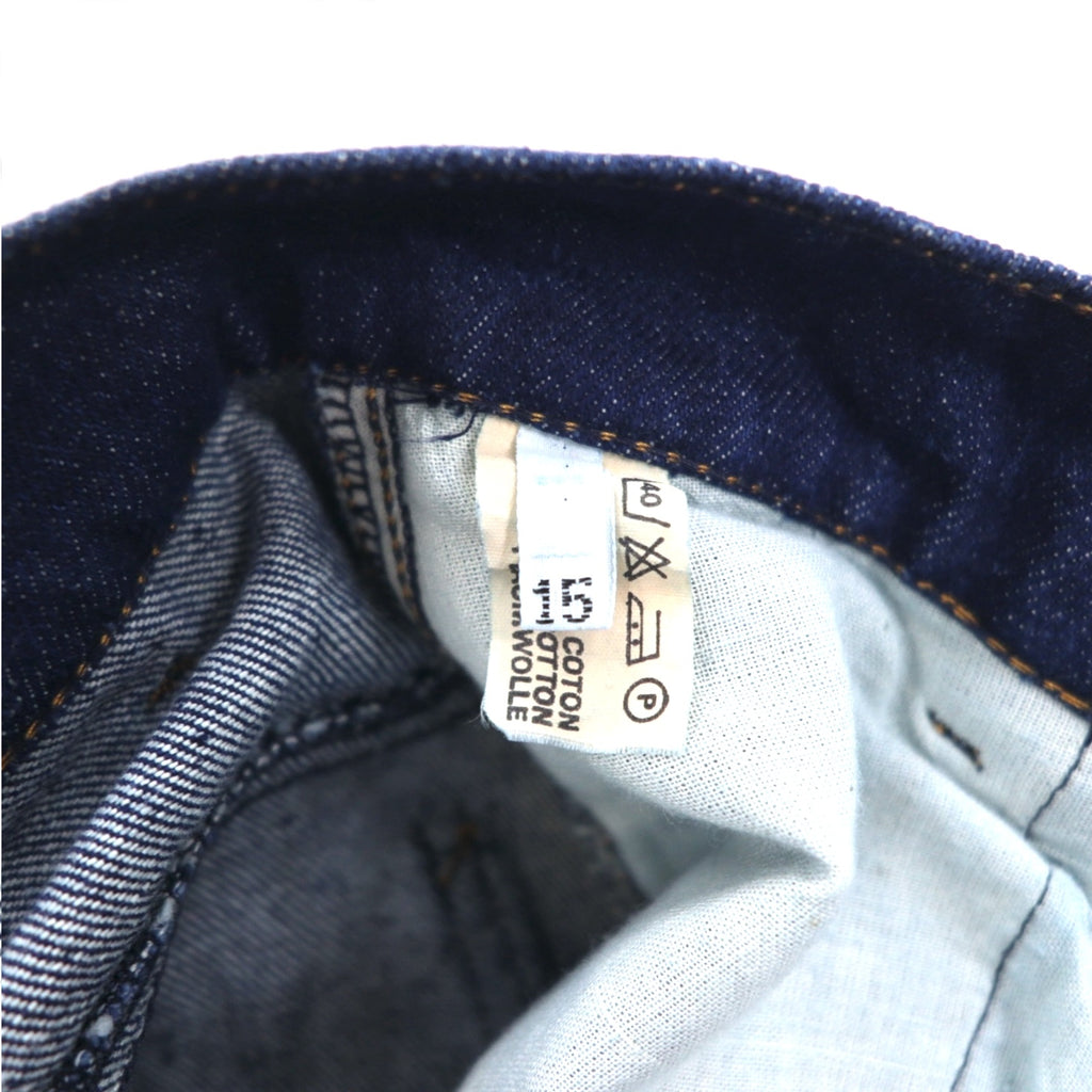 MARITHE + FRANCOIS GIRBAUD Made in France 80s Reproduction jeans High waist wide tapered denim pants S Indigo Blue Cotton