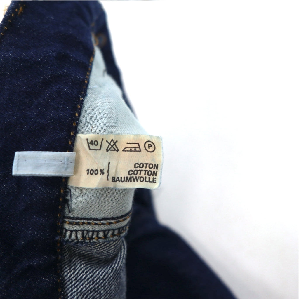 MARITHE + FRANCOIS GIRBAUD Made in France 80s Reproduction jeans High waist wide tapered denim pants S Indigo Blue Cotton