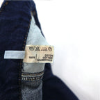 MARITHE + FRANCOIS GIRBAUD Made in France 80s Reproduction jeans High waist wide tapered denim pants S Indigo Blue Cotton