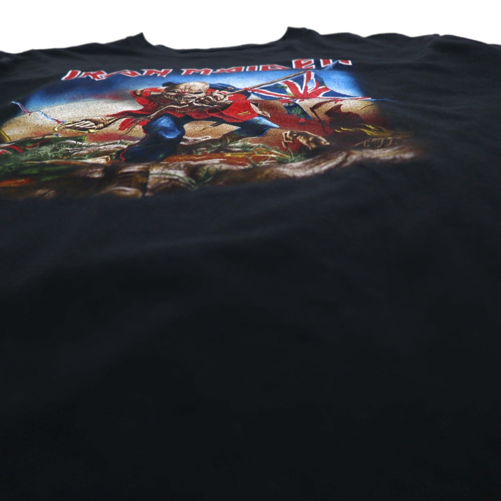 IRON MAIDEN アイアンメイデン ロック バンド Tシャツ L ブラック コットン The Trooper 明日なき戦い