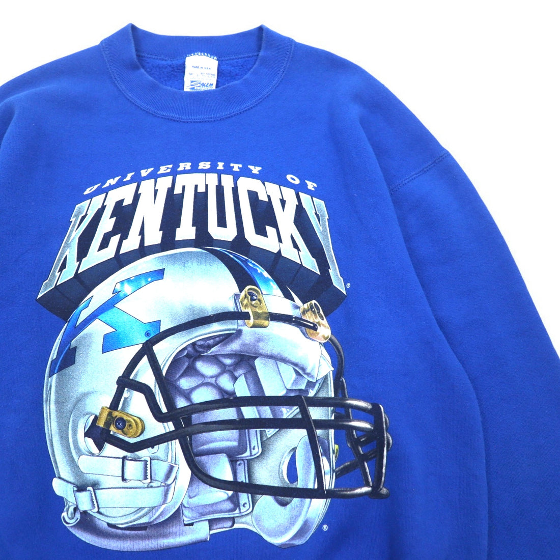 Made in USA 90s SALEM SPORTSWEAR Printed Sweatshirt M Blue KENTUCKY Fleece Lining