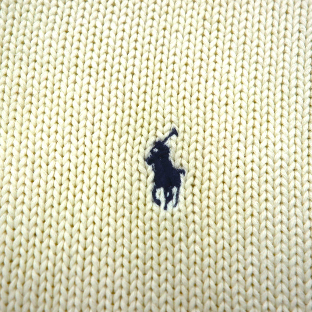 Polo Ralph Lauren 90s V-neck low-gauge cotton knit sweater, size XL, with small pony embroidery