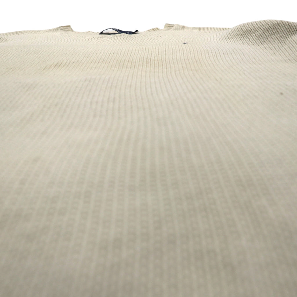 Polo Ralph Lauren 90s V-neck low-gauge cotton knit sweater, size XL, with small pony embroidery
