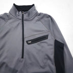 SNO TEK Outdoor Half-Zip Softshell Top, Long Sleeve, Gray, Unused