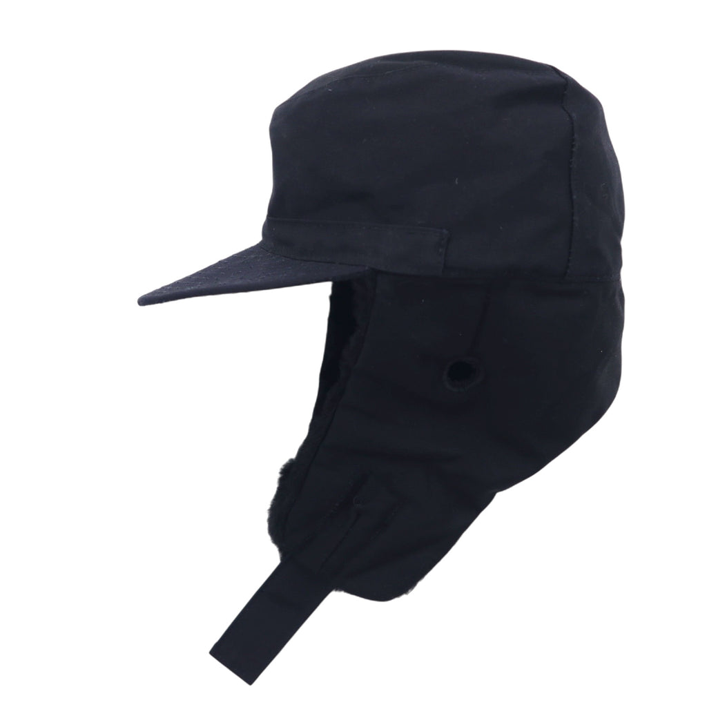 SLAMA-WIEN Australian Military Flight Cap Bomber Cap 54 Black Cotton Polyester Earflaps Earmuffs Military