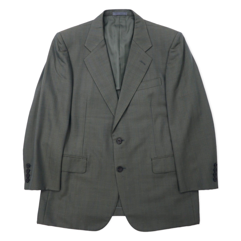 Burberrys Old 2B Suit Set 96-86-170 AB5 Khaki Iridescent Check Wool Made in Japan