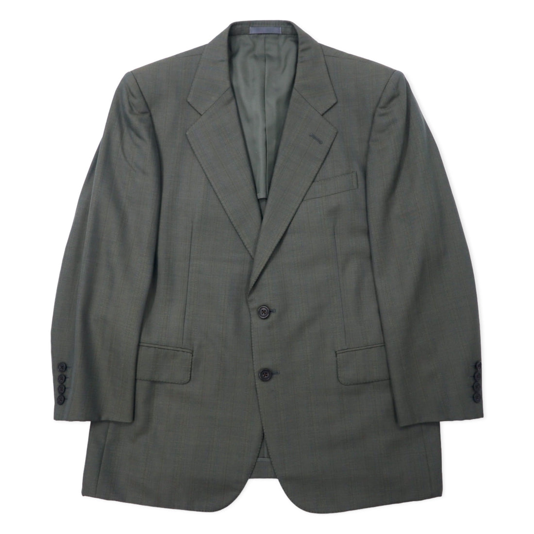 Burberrys Old 2B Suit Set 96-86-170 AB5 Khaki Iridescent Check Wool Made in Japan