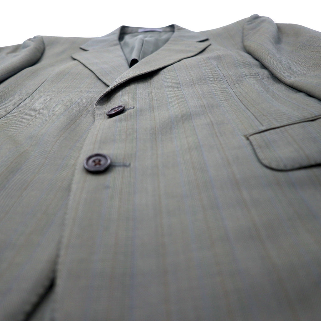 Burberrys Old 2B Suit Set 96-86-170 AB5 Khaki Iridescent Check Wool Made in Japan