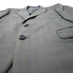 Burberrys Old 2B Suit Set 96-86-170 AB5 Khaki Iridescent Check Wool Made in Japan