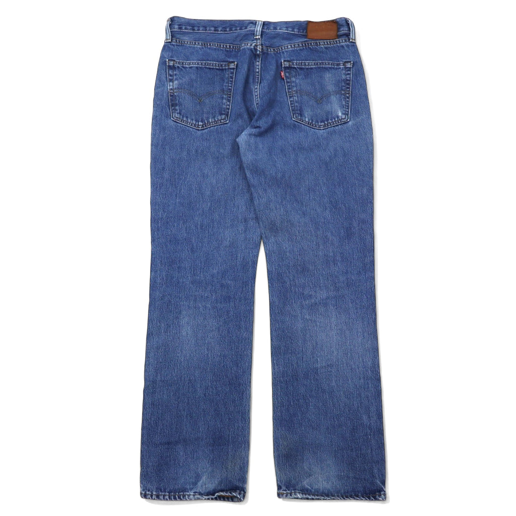 Levi's PREMIUM Big E Denim Pants W88 Blue Cotton Zipper Fly Leather Patch Button Back 8520