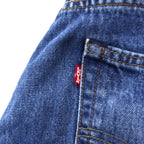 Levi's PREMIUM Big E Denim Pants W88 Blue Cotton Zipper Fly Leather Patch Button Back 8520