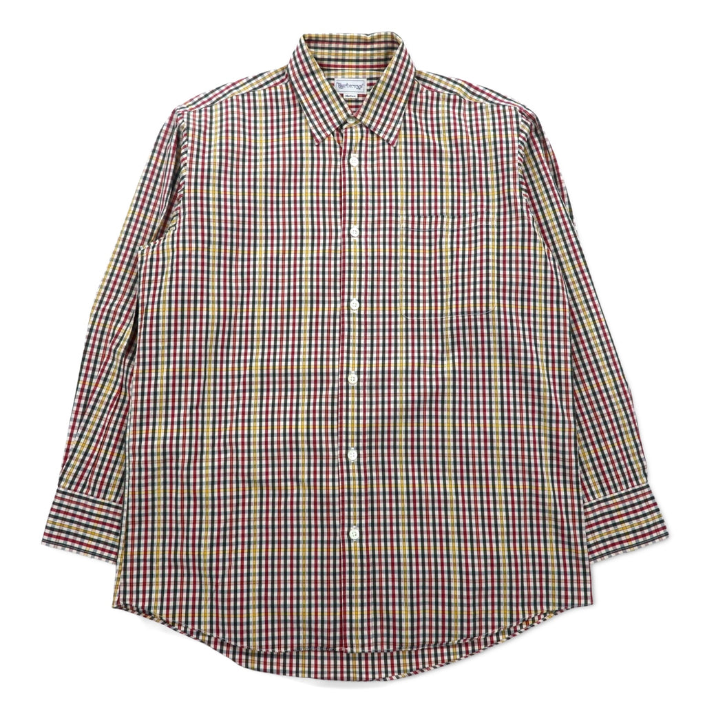 Burberrys 90s Check Shirt, Medium, Red, Yellow, Cotton