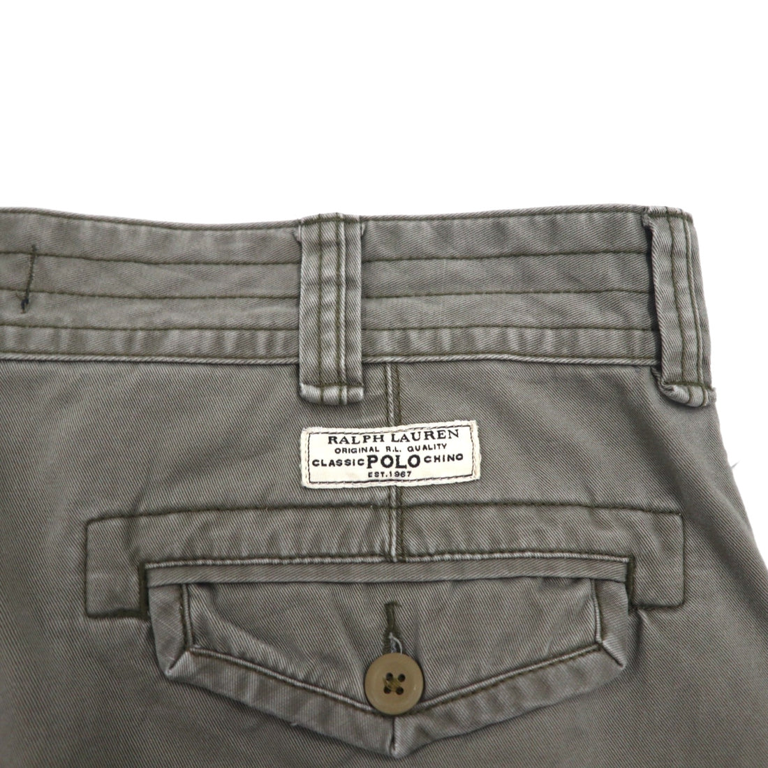 Polo by Ralph Lauren 90年代 ポロチノ バギー カーゴ ショートパンツ ハーフパンツ XL カーキ コットン 膝下