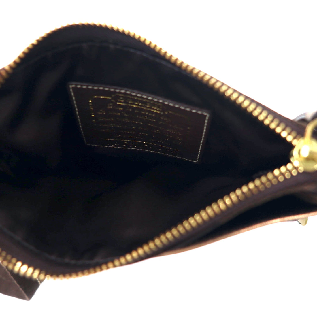 COACH Signature Stripe Swing Pack Shoulder Bag Brown Canvas Leather 40758