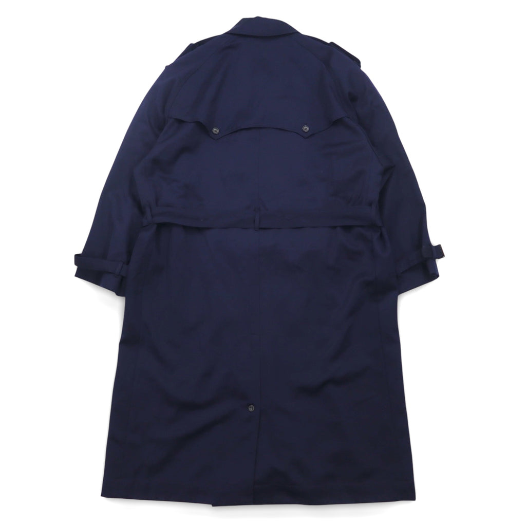 NOIL double-breasted trench coat L navy wool with belt