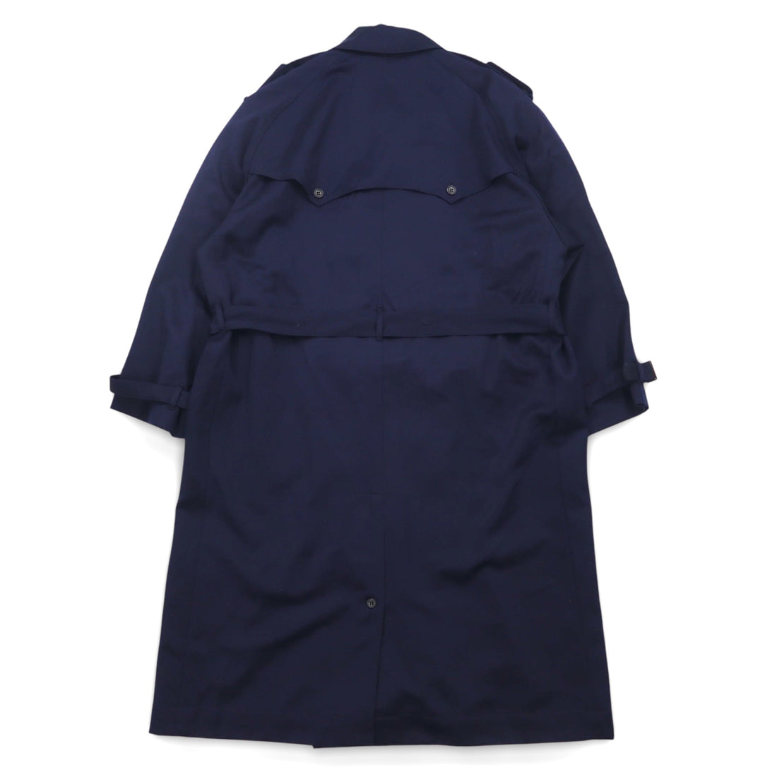 NOIL double-breasted trench coat L navy wool with belt