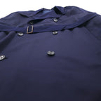 NOIL double-breasted trench coat L navy wool with belt