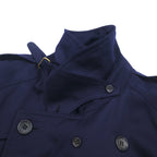 NOIL double-breasted trench coat L navy wool with belt
