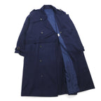 NOIL double-breasted trench coat L navy wool with belt