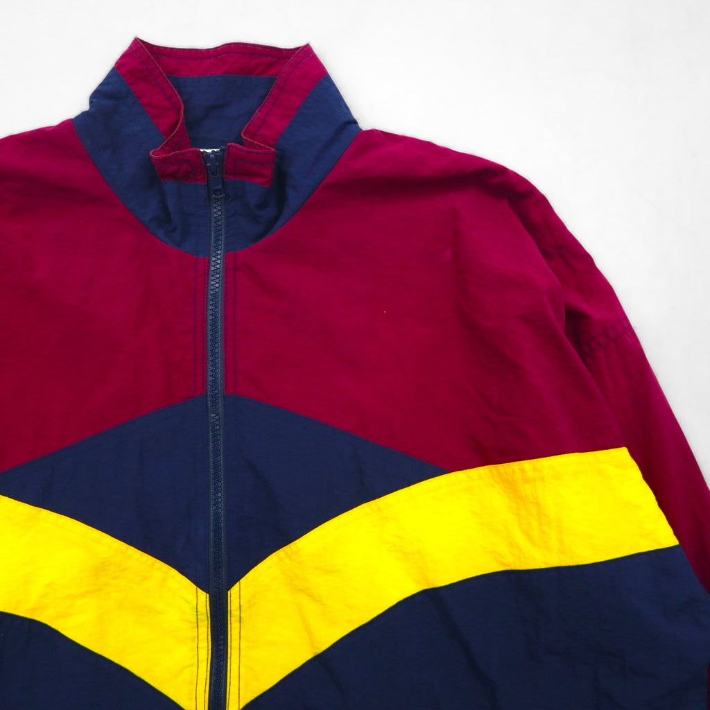 90s Canada Vintage Sport Jacket 90年代 カナダ製 ナイロンジャケット ジャージ XL カラーブロック PRO TREND