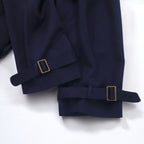NOIL double-breasted trench coat L navy wool with belt