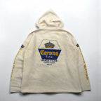Vintage Mexican Baja Hoodie Corona メキシカン パーカー L ホワイト 袖 バックプリント Puerto Ruebo