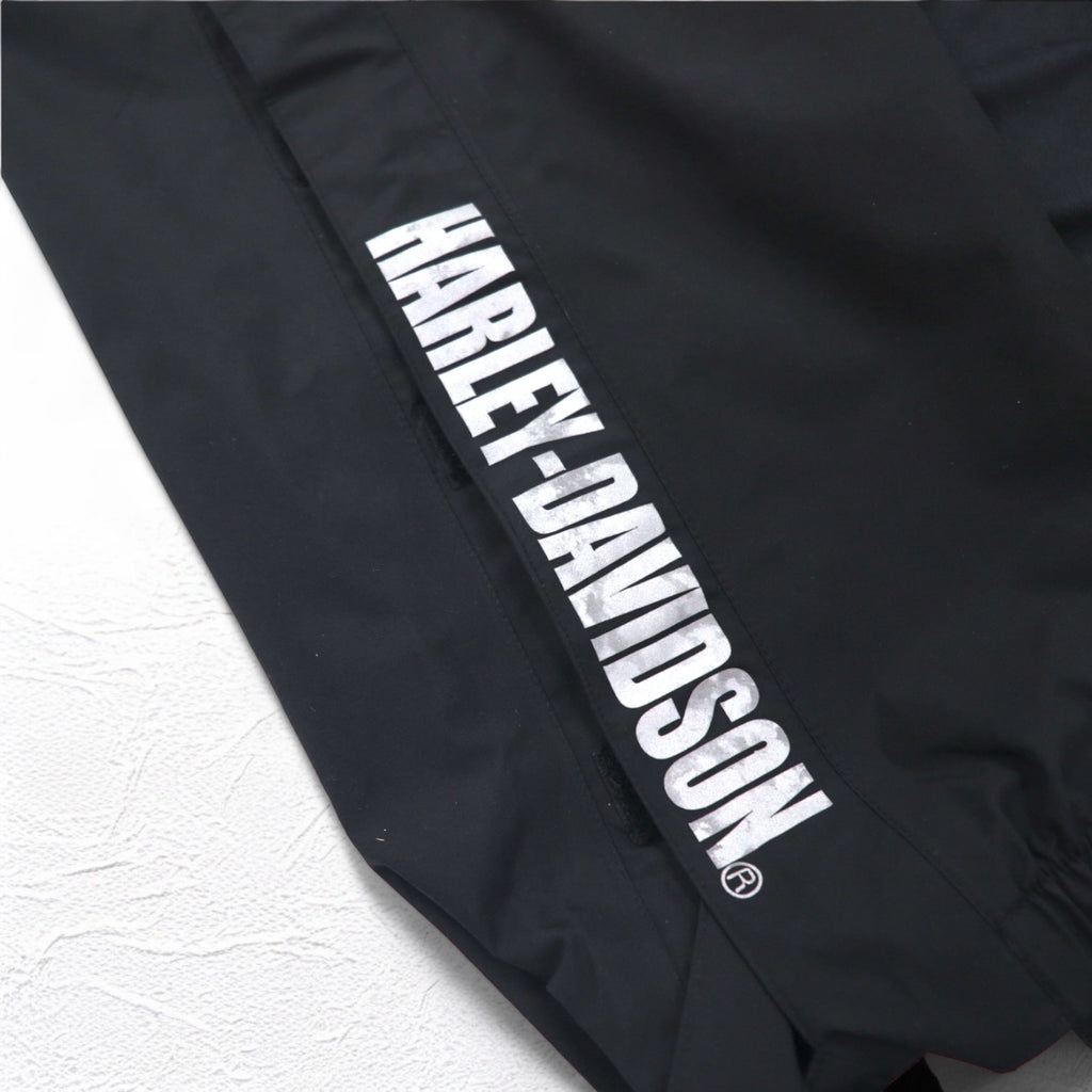 HARLEY DAVIDSON GORE-TEX Bib Overalls Suspender Pants Rain Suit M Black Waterproof