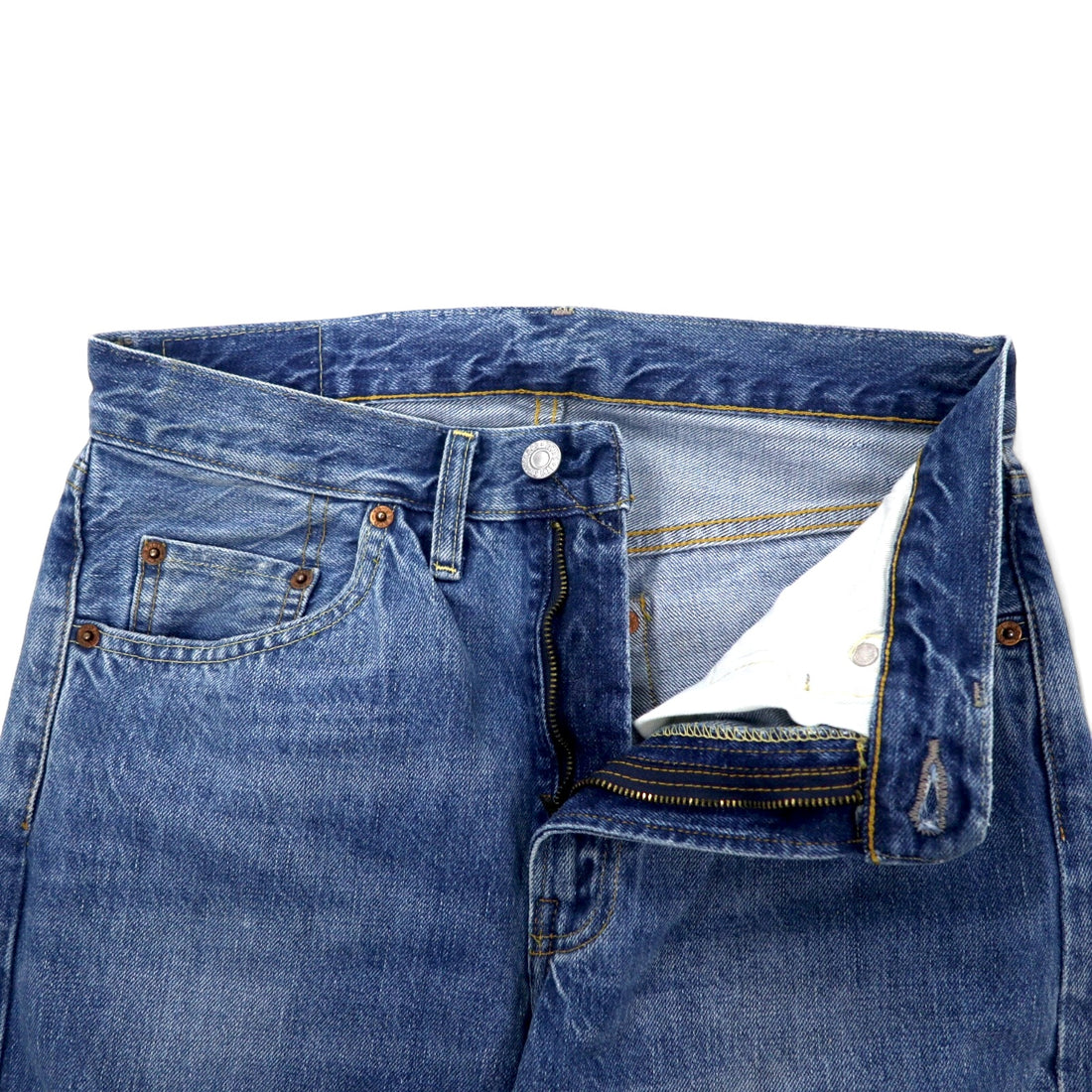 LEVI'S VINTAGE CLOTHING (LVC) 501ZXX 1954 Model Big E Selvedge Denim Pants Size 30 Blue Cotton Red Edge 42 TALON Zip Leather Patch 50154-0081 Made in Turkey