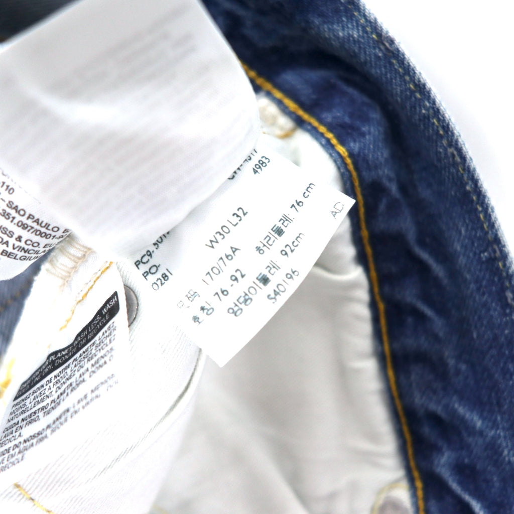 LEVI'S VINTAGE CLOTHING (LVC) 501ZXX 1954 Model Big E Selvedge Denim Pants Size 30 Blue Cotton Red Edge 42 TALON Zip Leather Patch 50154-0081 Made in Turkey