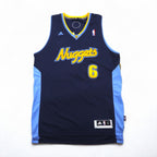 adidas Basketball Game Shirt, Size L, Navy, Numbered, NBA NUGGETS, Made in Nicaragua