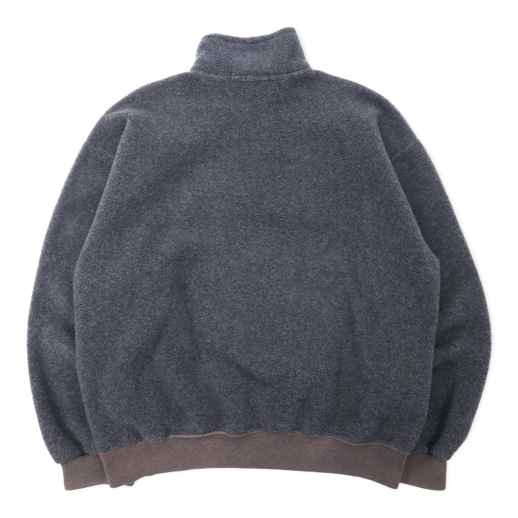 Polo by Ralph Lauren Canadian made half-zip fleece jacket, L, grey, polyester
