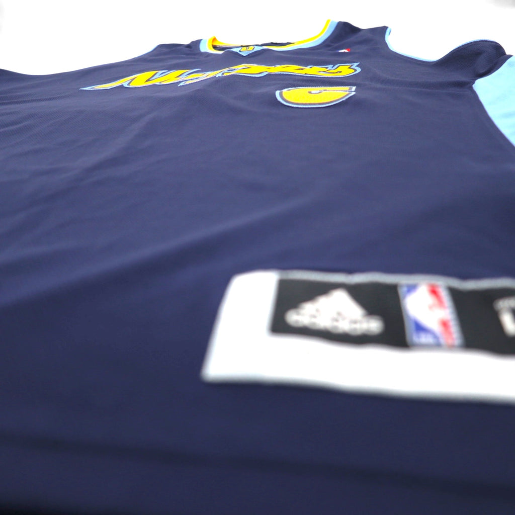 adidas Basketball Game Shirt, Size L, Navy, Numbered, NBA NUGGETS, Made in Nicaragua