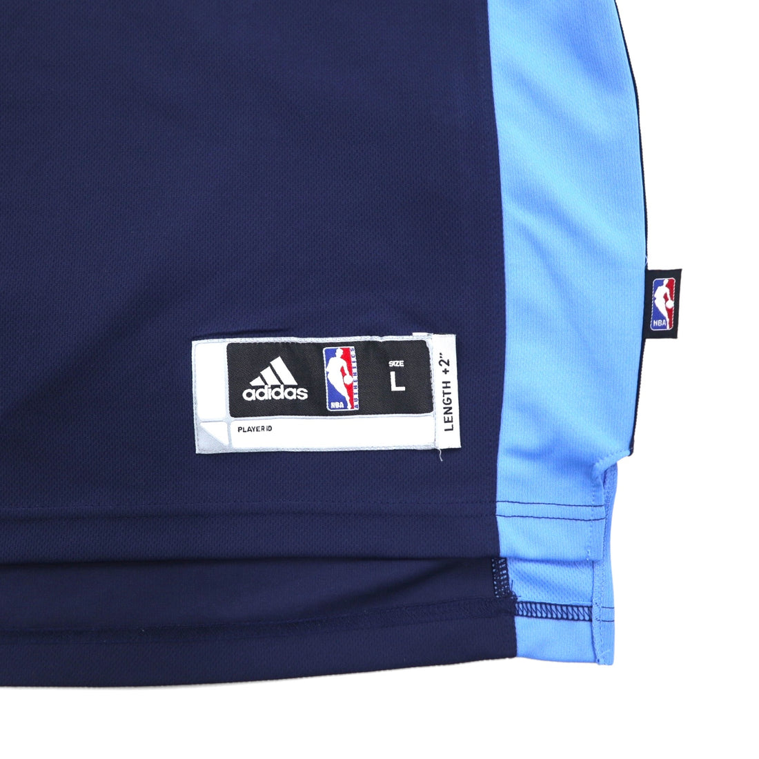 adidas Basketball Game Shirt, Size L, Navy, Numbered, NBA NUGGETS, Made in Nicaragua