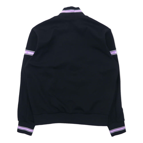 adidas 90s Descente Track Jacket Jersey M Black Polyester Trefoil Logo Made in Japan