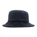 stussy bucket hat L/XL grey houndstooth check stock logo embroidery Big Logo Check Bucket Hat