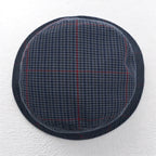 stussy bucket hat L/XL grey houndstooth check stock logo embroidery Big Logo Check Bucket Hat