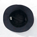 stussy bucket hat L/XL grey houndstooth check stock logo embroidery Big Logo Check Bucket Hat