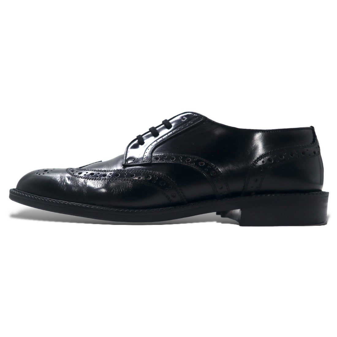 日本然リトテ-古着オンライン-VAN SHOES ウィングチップ ドレスシューズ 27cm ブラック レザー メダリオン 日本製-VAN SHOES wing tip dress shoes US9 black leather medallion Japan Made