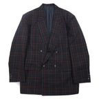 Vintage 90s Japan Made Double-Breasted Blazer ダブルブレステッド テーラードジャケット ブレザー L チェック