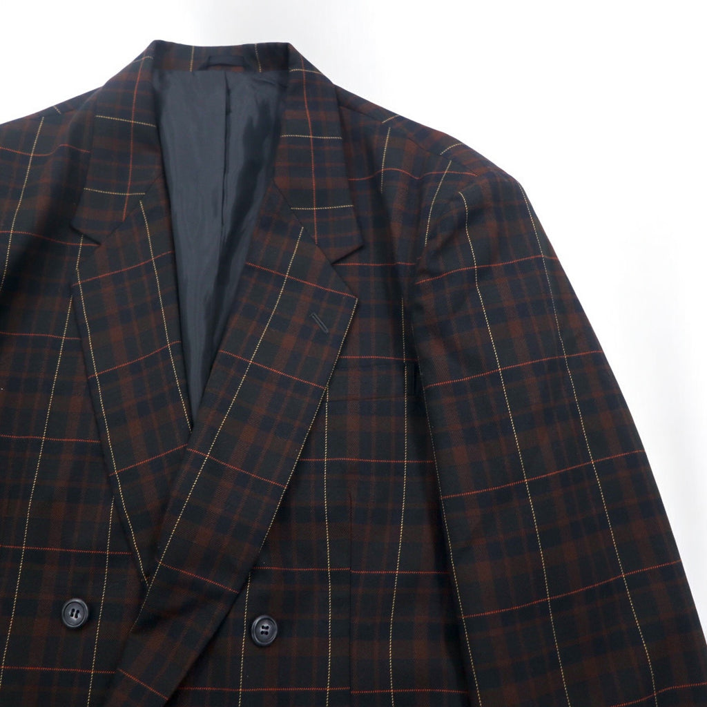 Vintage 90s Japan Made Double-Breasted Blazer ダブルブレステッド テーラードジャケット ブレザー L チェック
