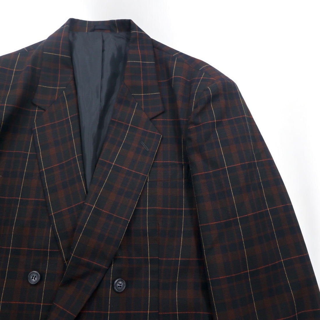 Vintage 90s Japan Made Double-Breasted Blazer ダブルブレステッド テーラードジャケット ブレザー L チェック