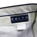 Ralph Lauren 90s Two-Puck Wide Leg Slacks, Size L, Gray Check, Washable Pleats